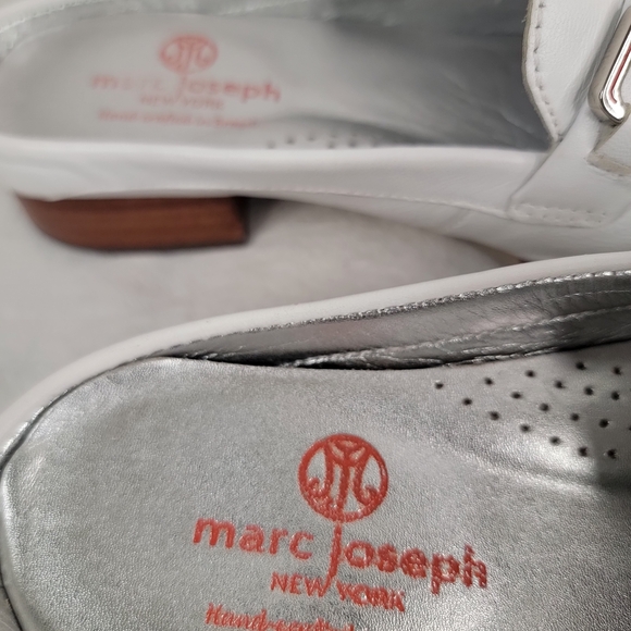 Marc Joseph New York Park Ave Mule White Leather Loafer Slide Silver Bit Size 6 - Picture 11 of 14